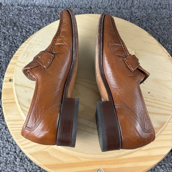 Vintage Bostonian Loafer Mens 8 All Leather Hand Sewn Dress Shoe Made in USA - Picture 6 of 9